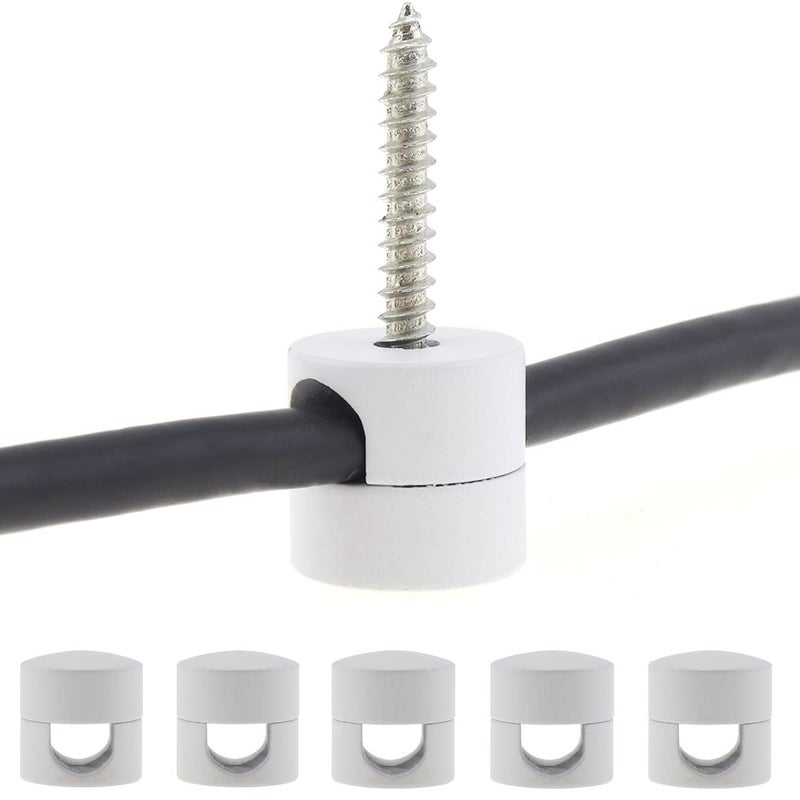 RTNLIT Swag Hook for Chandelier Ceiling Lights Cable Lamp Hook for Fabric Electrical Cord Cable Hanging Pendant Lighting FixturesWhite Pack of 5