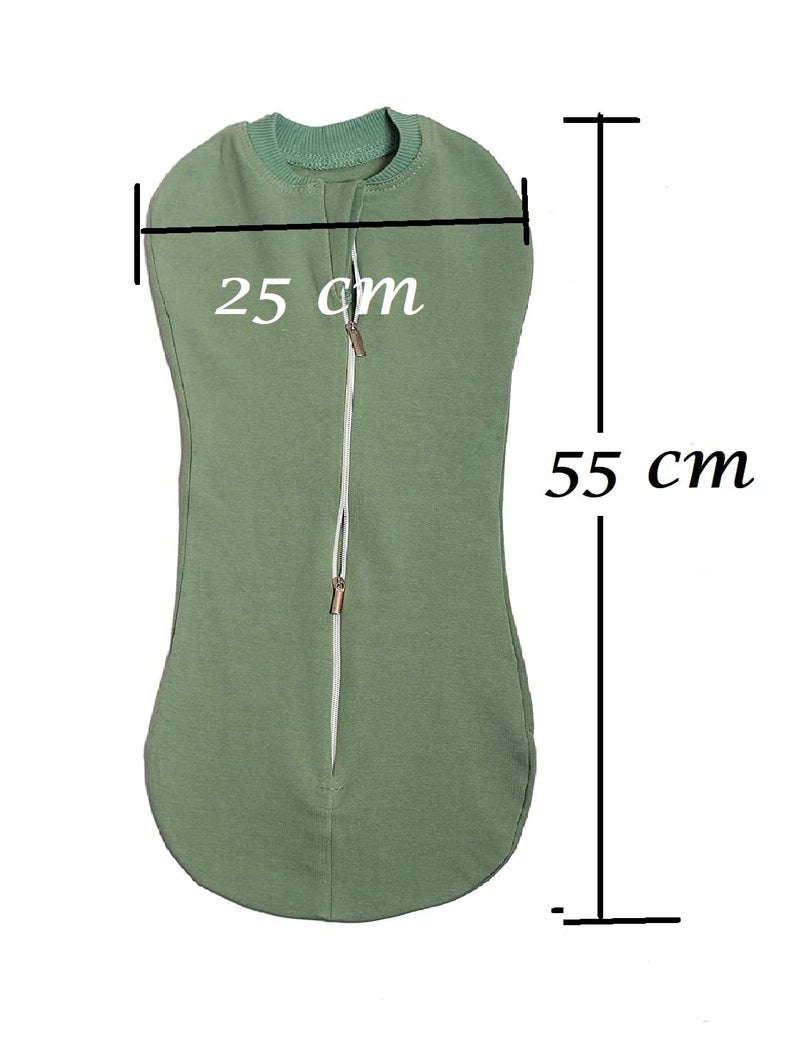 MammaChamp Infant Sleeping Bag and SackPodZipper SwaddleWrapBlanketsfor New Born Baby Green - Image 4