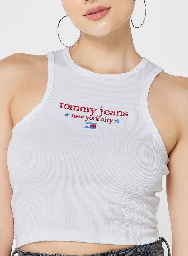 TOMMY JEANS Logo Knitted Tank Top