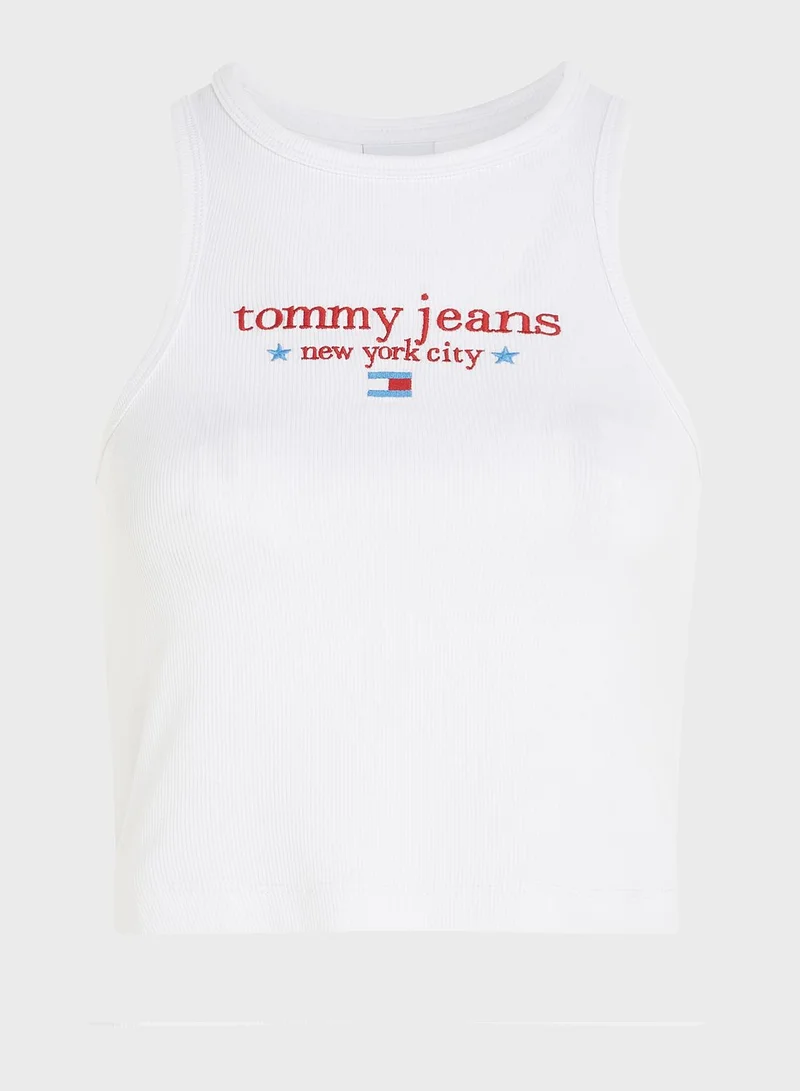 TOMMY JEANS Logo Knitted Tank Top