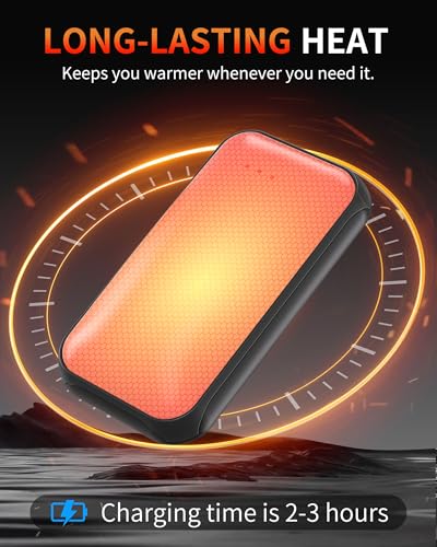 Lerat Hand Warmers Rechargeable 2 Pack, Portable Electric Hand Warmer Max 131℉, Reusable Slim Pocket Heater Handwarmers, Gifts for Men, Women, Outdoor, Golf, Camping, Hunting Essentials - Image 2