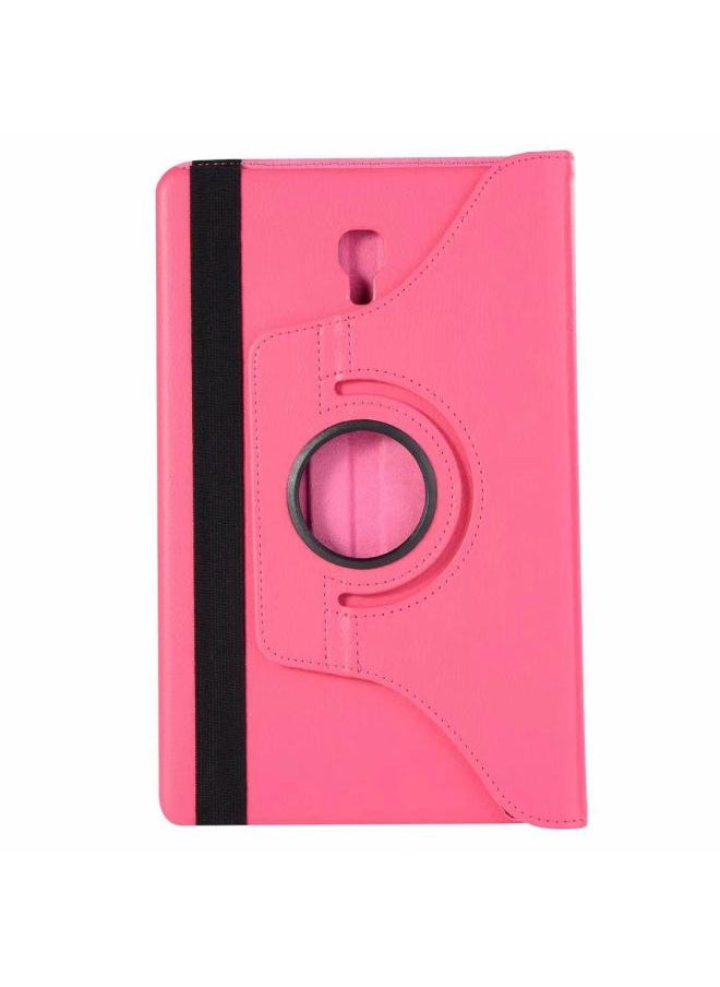 360 Rotating Litchi Grain Pattern Leather Case For Tab Full Series 7/8/9.7/10.1/10.5 Tablets-Color:Rose Red-Applicable Model:Tab S 10.5 T800/T805
