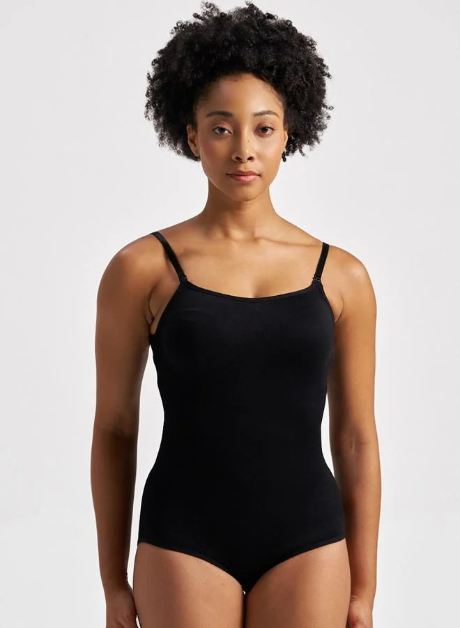 مونس آند مارس Black Solid Bodysuit