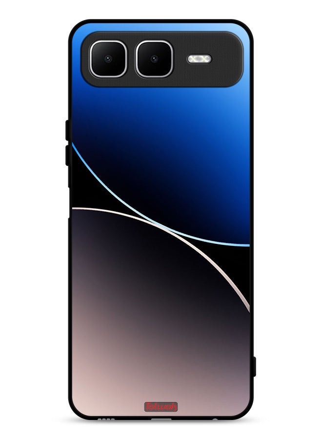 Infinix Smart 10 Plus Protective Case Cover Curve Lines Pattern