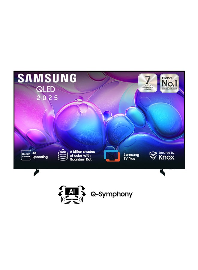 55-Inch Q6F QLED 4K Smart TV (2025 Model - UAE Version) | 100% Color Volume & Quantum HDR, HDR10+ | Tizen OS Knox Security | OTS Lite Gaming | Q4 Lite Processor, Motion Xcelerator, UHD Micro Dimming | MetalStream Design -