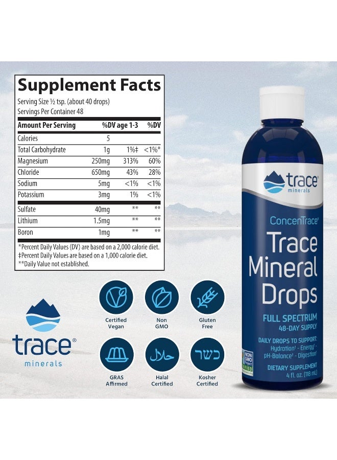 Trace Minerals Research Trace Minerals Research, ConcenTrace, Mineral Drops, 4 fl oz (118 ml)  - Image 2