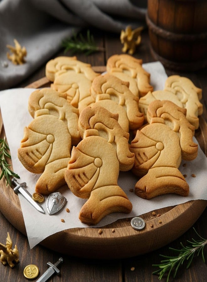 BAKERLOGY Knight Helmet with Plumage Cookie Cutter - Detailed Biscuit Cutter Design for Baking and Crafts, ideal on fondant, dough, clay - Image 3