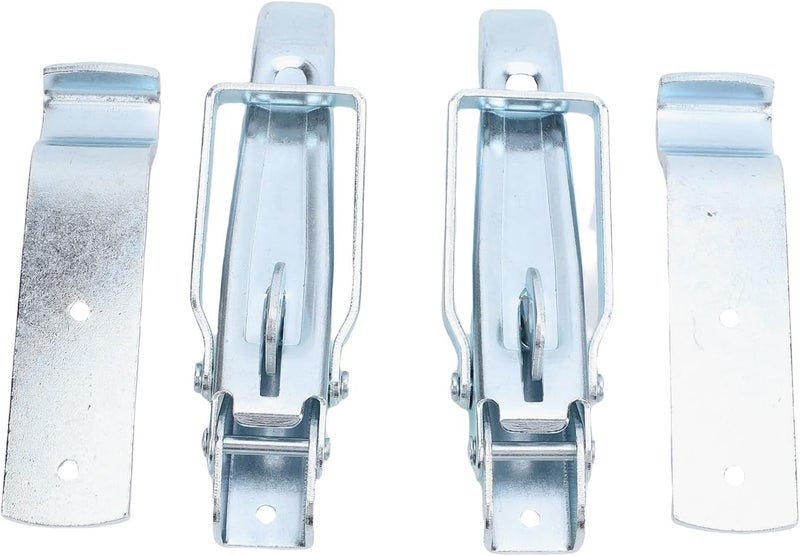 Trailer Door Latch Handle Kit, High Strength Zinc Coated Iron, Extra Security Mounting Holes, Spring Loaded Safety Latch, Durable RV Door, Fits Trailer Campers and RVs, 6 - Image 2