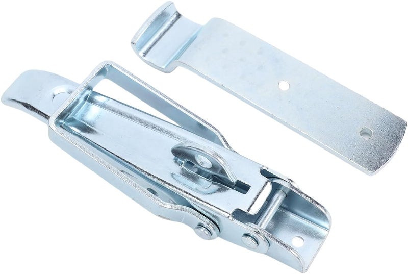 Trailer Door Latch Handle Kit, High Strength Zinc Coated Iron, Extra Security Mounting Holes, Spring Loaded Safety Latch, Durable RV Door, Fits Trailer Campers and RVs, 6 - Image 4