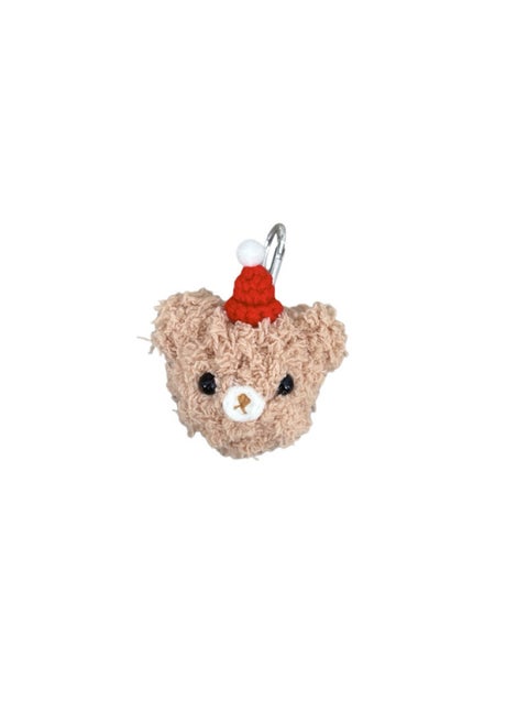 Plush Cartoon Doll For Apple Airtag Locator Protective Case Pet Anti-Lost Tracker Protective Case-Color:Red Hat Bear-Applicable Models:Airtag