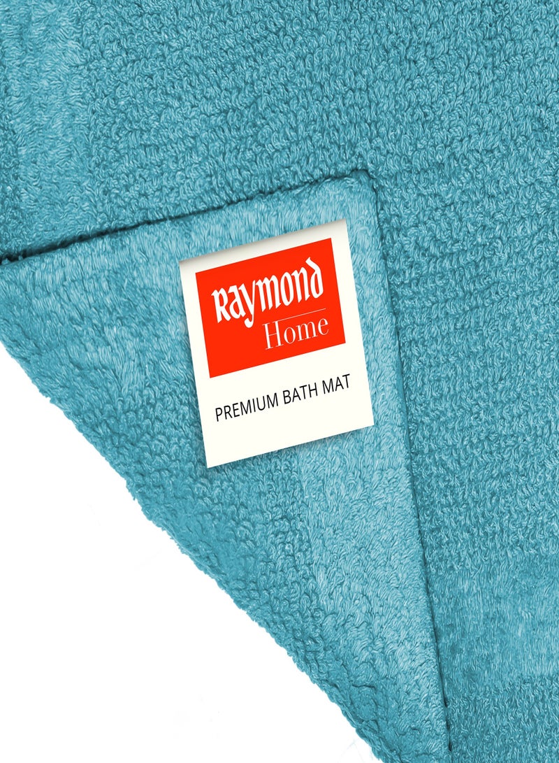 Raymond Home Bath Mat - Luxurious, Ultra-Absorbent Bathroom Mat with Non-Slip Backing Color Teal Green - (50 * 80 CM) - Image 2