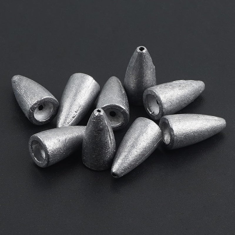 SILANON Bullet Fishing Sinkers Weights Slip Sinkers Kit- 29/83Pcs Fishing Worm Weights Assorted Set for Bass Fishing Saltwater - Image 5