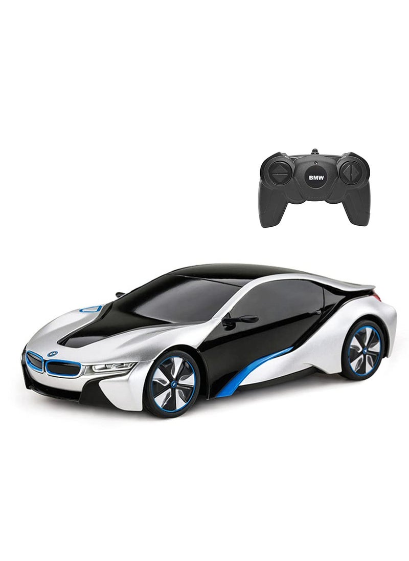 RASTAR RASTAR BMW i8 RC Car BMW i8 1/24 Remote Control Car, BMW Toy Car - Silver  - Image 1