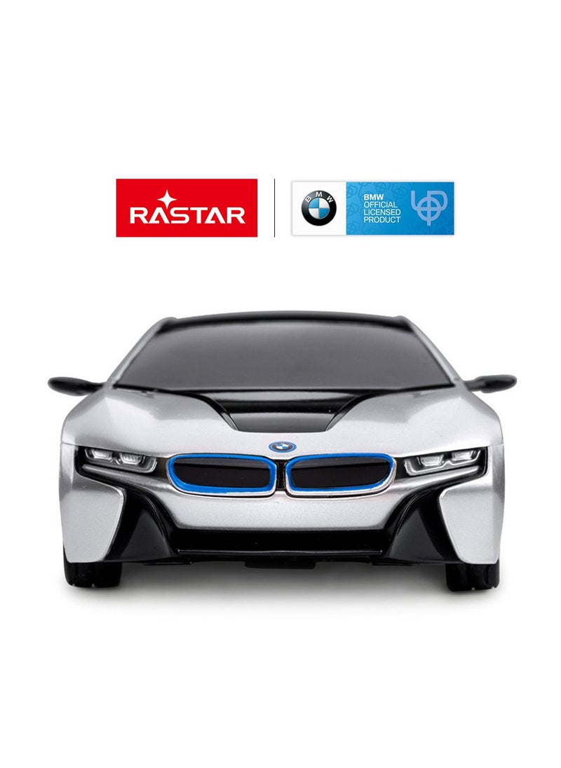 RASTAR RASTAR BMW i8 RC Car BMW i8 1/24 Remote Control Car, BMW Toy Car - Silver  - Image 2
