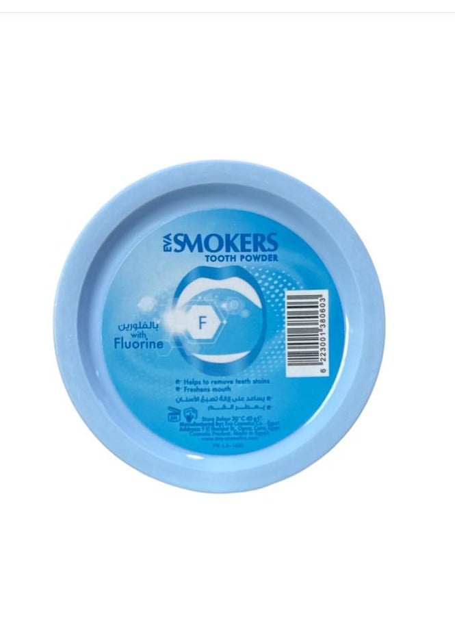 إيفا بودرة تنظيف الأسنان للمدخنين بالفلورين 40جم