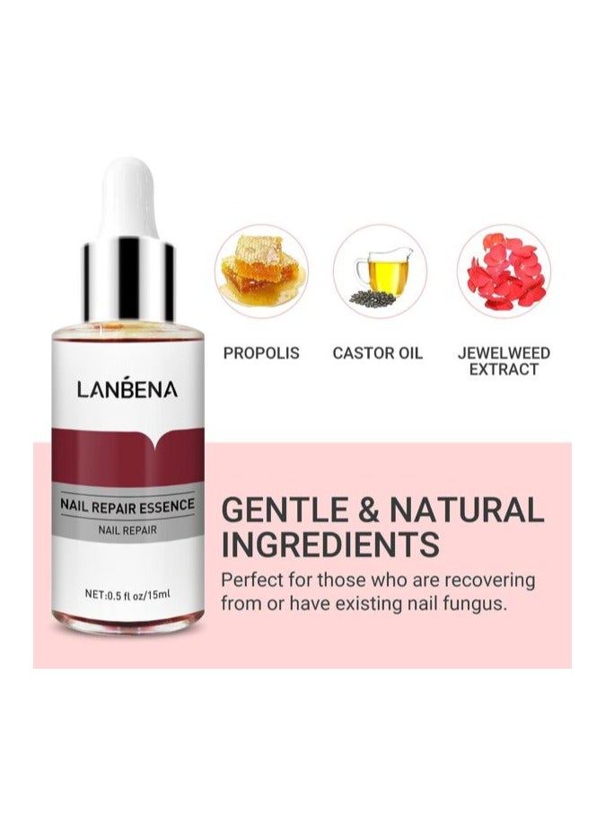 LANBENA LANBENA Nails Repair, Nail Treatment Nail Care Serum Protect Nail from Damage Fingernail and Toenail Repair for Curing Athlete's Foot and Prevent Nail from Infection Discolored & Damaged Nails 15ml  - Image 5
