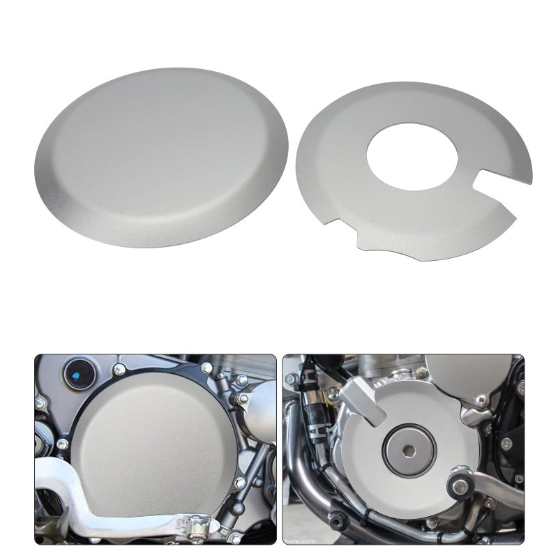Ignition Clutch Case Covers Guards Kit for Suzuki DRZ400 DRZ400S DRZ400SM Kawasaki KLX400 Silver
