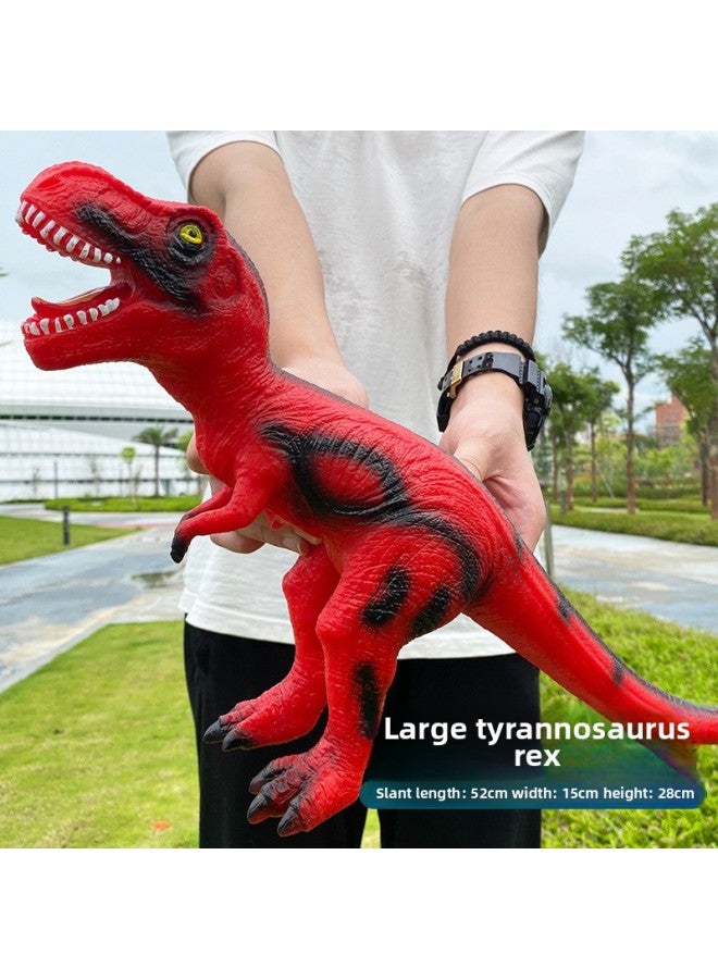 Shake The Sound Net Red Explosions Children Simulation Soft Rubber Dinosaur Toys Tyrannosaurus Rex Model Boys A Generation Of Hair-Color:Army Green Tyrannosaurus Rex 50cm - Image 4