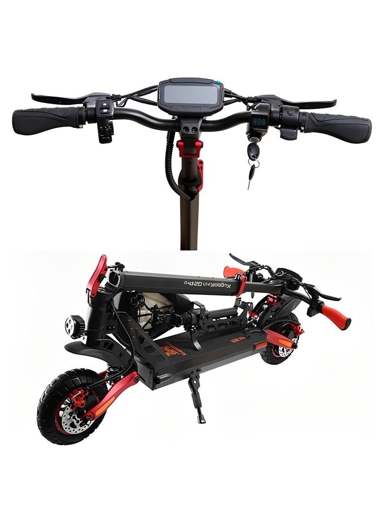 كي يو جي أو أو سكوتر كهربائي G2 Pro - شاشة كبيرة | بلوتوث | اطارات الطرق الوعرة | السرعة 45 كم/ساعة | مدى 50 كم | 800 واط 48 فولت 15 أمبير | فرامل قرصية مزدوجة | سكوتر كهربائي قابل للطي - Image 5