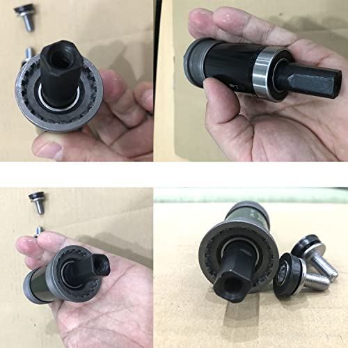DONSP1986 English Square BB Bike Bottom Bracket Set,Square Taper, Aluminum (Black-68x116mm) - Image 5