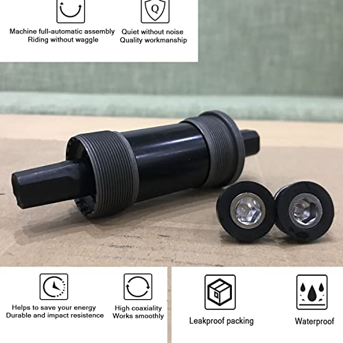 DONSP1986 English Square BB Bike Bottom Bracket Set,Square Taper, Aluminum (Black-68x116mm) - Image 4