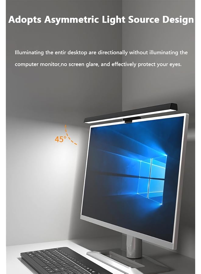 erorex Screen Bar Monitor Light Monitor Lamp With Touch Sensor Eye Caring No Screen Glare Dimmable And 3 Color Temperature Computer Led Light Desk Lamps For Curved Flat Screen 50Cm White - Image 3