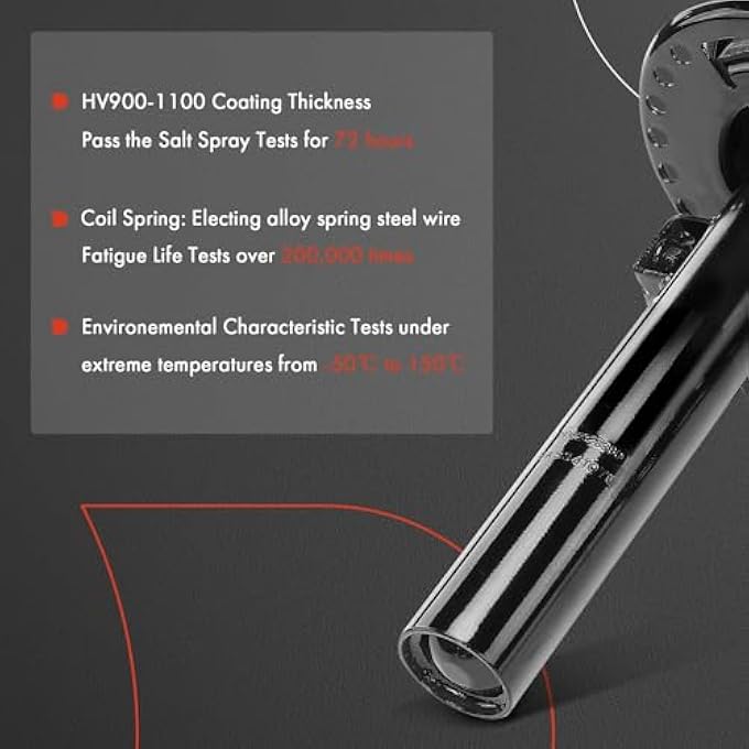 أ-بريميوم زوج أمامي كامل من 2 مجموعة دعامة ونوابض لولبية متوافقة مع بي إم دبليو X3 2018-2020 بي إم دبليو X4 2019-2021 استبدال جانب السائق والراكب 18920819 - Image 5