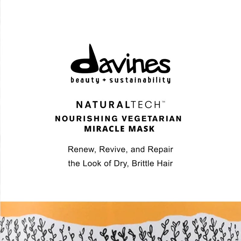Davines Naturaltech NOURISHING Vegetarian Miracle Mask, Deep Moisturizing For Dry And Brittle Hair, 8.77 Fl. Oz. - Image 2