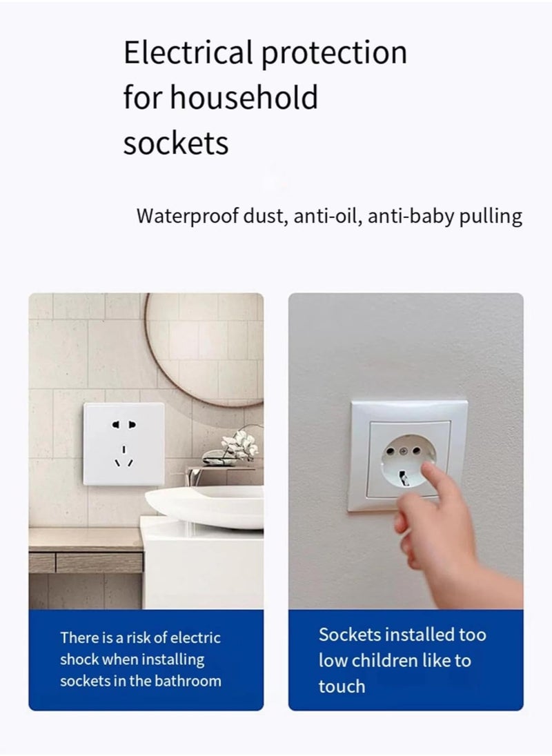 Gonice - Switch socket waterproof cover cover, Waterproof Socket Cover, Universal 86 Plug Socket Cover, Wall Light Panel Socket Doorbell Flip Cap Cover（white） - Image 1