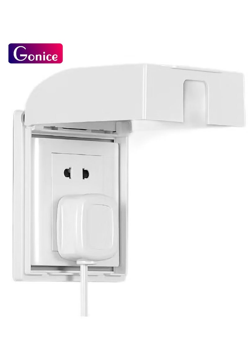 Gonice - Switch socket waterproof cover cover, Waterproof Socket Cover, Universal 86 Plug Socket Cover, Wall Light Panel Socket Doorbell Flip Cap Cover（white） - Image 1
