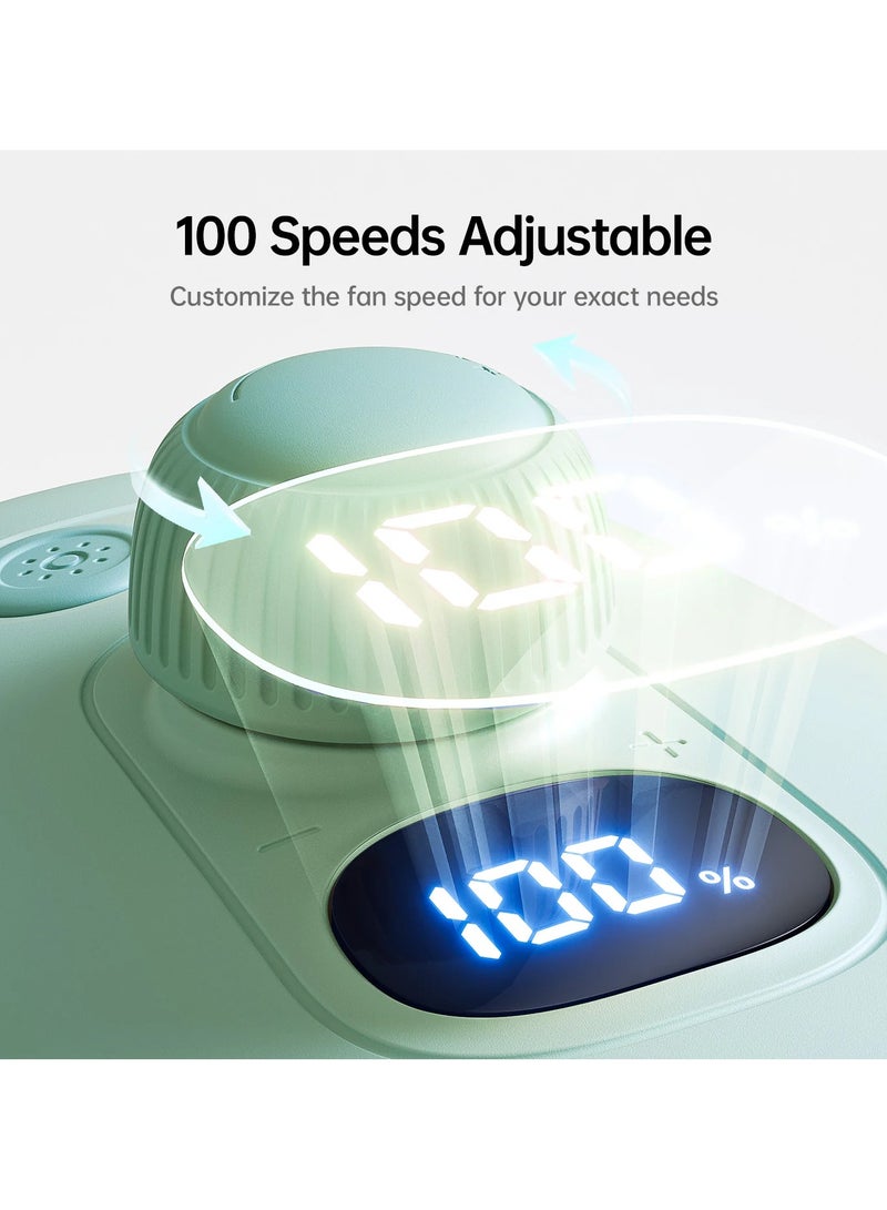 جيسيو لايف مروحة عربة أطفال جيسولايف Life2، بطارية 4000 مللي أمبير/ساعة، 5 سرعات - أخضر - Image 3