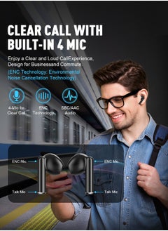 ZIPFORCE True Wireless Earbuds, In-Ear Bluetooth 5.3 Headphones 4-Mics ENC Clear Call, Bluetooth Earbuds Touch Control, IPX6 Waterproof TWS, Light-Weight Earphones - pzsku/ZE07F073D8FF0170E2CD2Z/45/_/1700752891/06418365-a989-41b0-a66c-5b716c702391