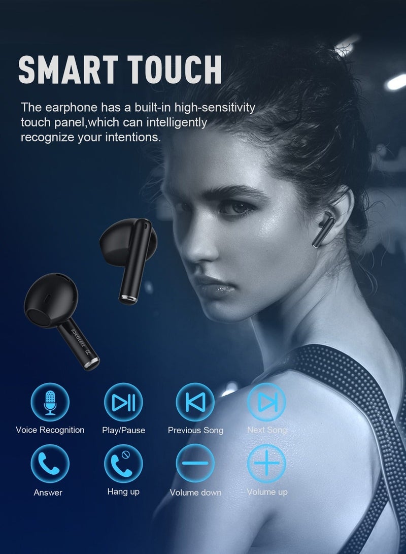 ZIPFORCE True Wireless Earbuds, In-Ear Bluetooth 5.3 Headphones 4-Mics ENC Clear Call, Bluetooth Earbuds Touch Control, IPX6 Waterproof TWS, Light-Weight Earphones - Image 4