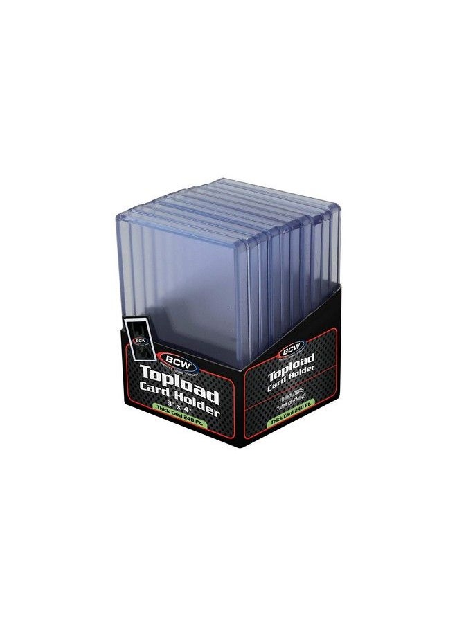 BCW - 240 Pt Thick Card Topload Holder 10 Ct - Image 1