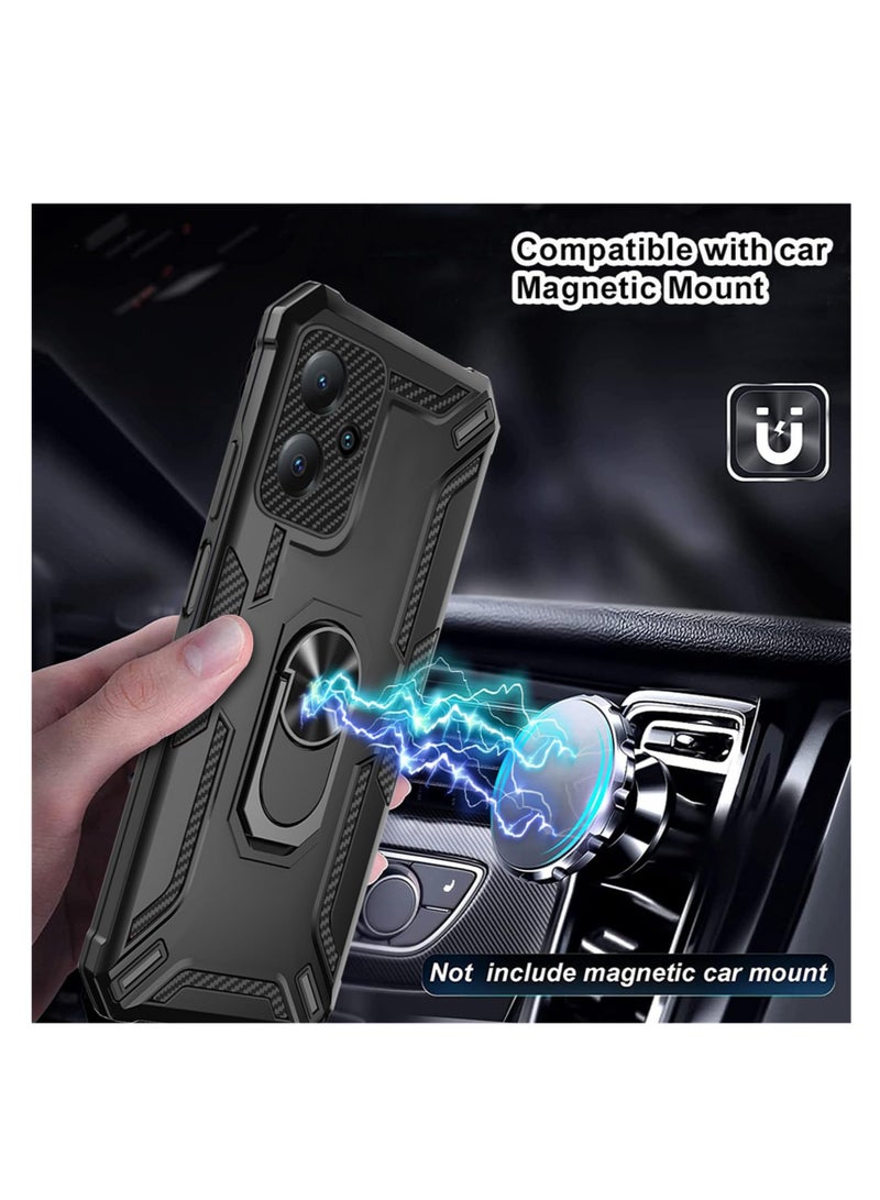 Excefore Military Grade Heavy Duty Shockproof Case for Xiaomi Redmi Note 12 5G /Poco X5, 360° Rotation Ring Holder Military Grade Shockproof Cover, for Xiaomi Redmi Note 12 5G /Poco X5 LB (Black) - Image 4