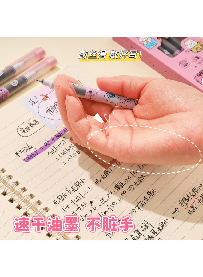 HELPS Cartoon Straight Liquid Ball Pen Student Exam Black 0.5mm Needle Tube Water Pen Large Capacity Quick-drying Gel Pen - Image 3