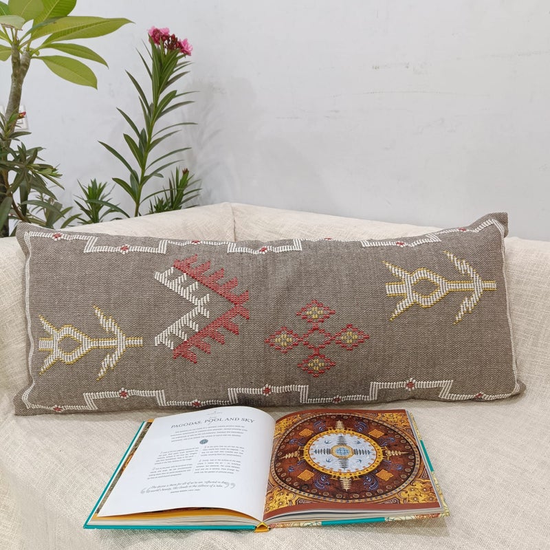 Trade Star Sabra Kilim Lumbar Pillow Cover Premium Quality Farmhouse Back Rest Pillow Cover Luxurious Handwoven Throw Pillow Case Bedding Pillow Cases for Housewarming Gifts 14 x 36 Inches - Image 4