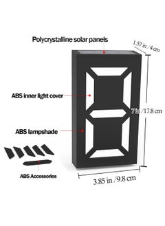 Y&D Solar House Numbers Light, LED Illuminated Address Sign, Waterproof Lighted Number Sign Plaque for Home Yard Street Number, Can Light up the Whole Night  - Image 2