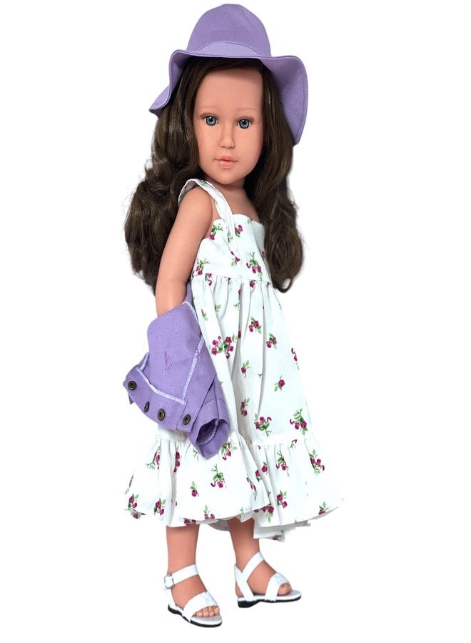 MBD Kennedy and Friends Complete Outfits for 18 Inch Fashion Girl Dolls- 18 Inch Doll Clothes That Fits All 18 Inch Dolls (Lavender Floral Dress) - Image 4