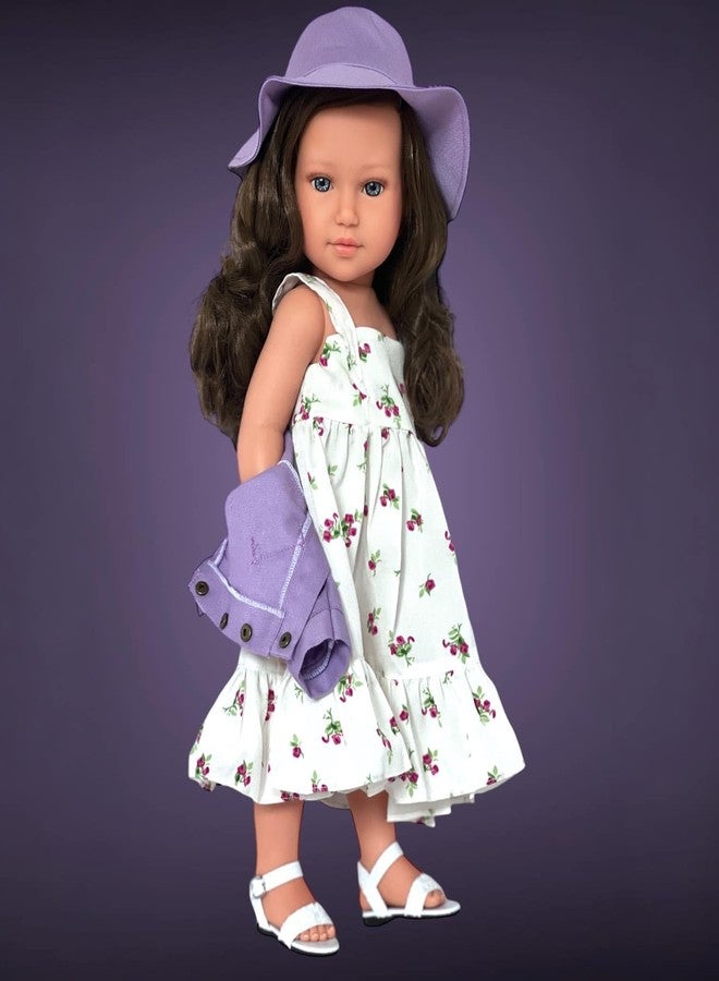 MBD Kennedy and Friends Complete Outfits for 18 Inch Fashion Girl Dolls- 18 Inch Doll Clothes That Fits All 18 Inch Dolls (Lavender Floral Dress) - Image 2