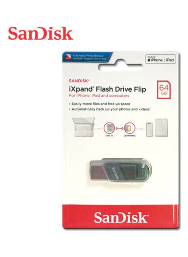 SanDisk 64GB iXpand Flash Drive Flip - Image 1