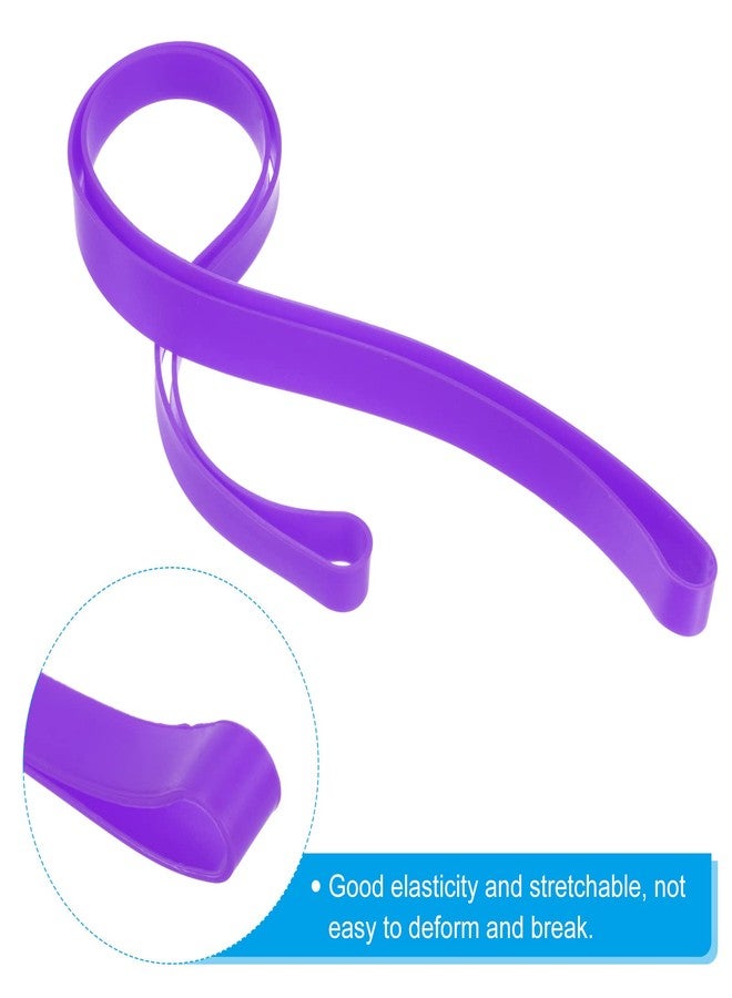 PATIKIL Towel Bands, 6 Pack Elastic Elastic Beach Chair Towel Clips Windproof Towel Holder Silicone Rubber Bands Straps for Beach Pool Cruise Chairs, Purple - Image 3