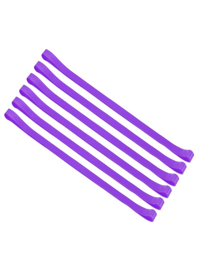 PATIKIL Towel Bands, 6 Pack Elastic Elastic Beach Chair Towel Clips Windproof Towel Holder Silicone Rubber Bands Straps for Beach Pool Cruise Chairs, Purple - Image 1