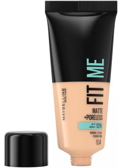 MAYBELLINE NEW YORK Fit Me Matte & Poreless Foundation - 104 Light Ivory  - Image 1