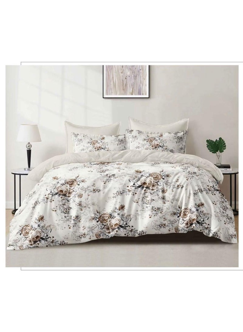 Luxury King 6-Piece Bedding Set –  simple Design, 220x240cm Duvet Cover with Fitted Sheet & 4 Pillowcases