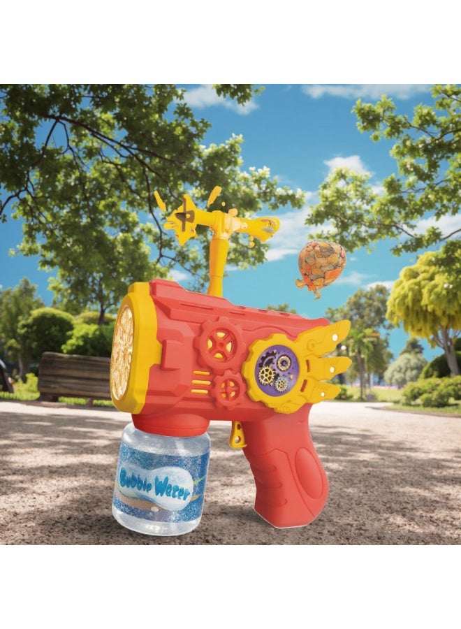 12-Hole Automatic Light-Up Bubble Gun for Kids – Electric Bubble Blaster Toy for Outdoor Summer Fun - Image 1