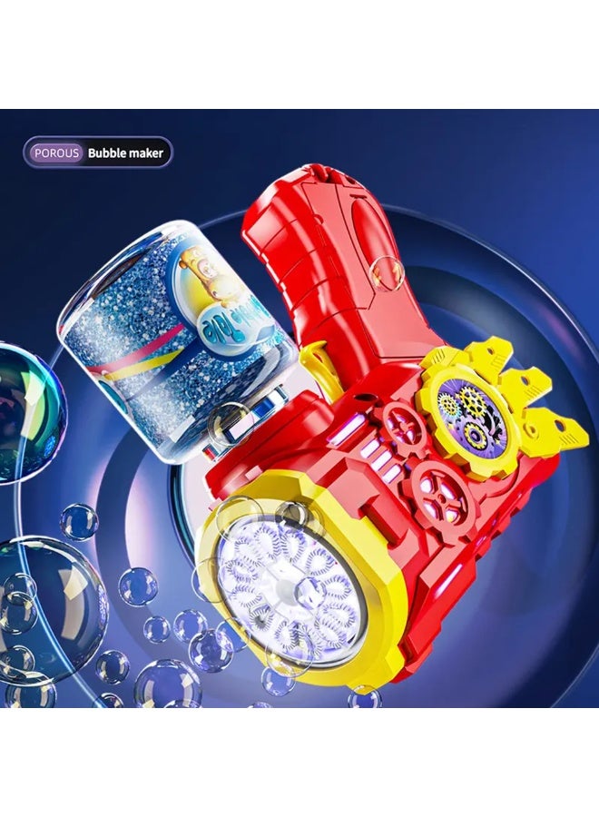 12-Hole Automatic Light-Up Bubble Gun for Kids – Electric Bubble Blaster Toy for Outdoor Summer Fun - Image 3