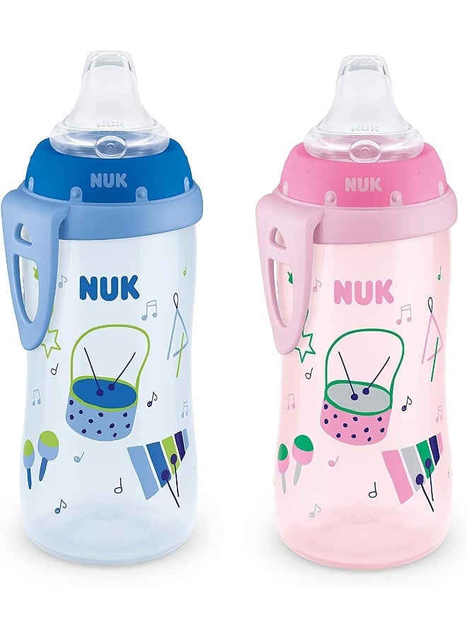 NUK كوب نوك النشط، 10 أونصات، عبوة واحدة (عبوة 2، موسيقى) - Image 1