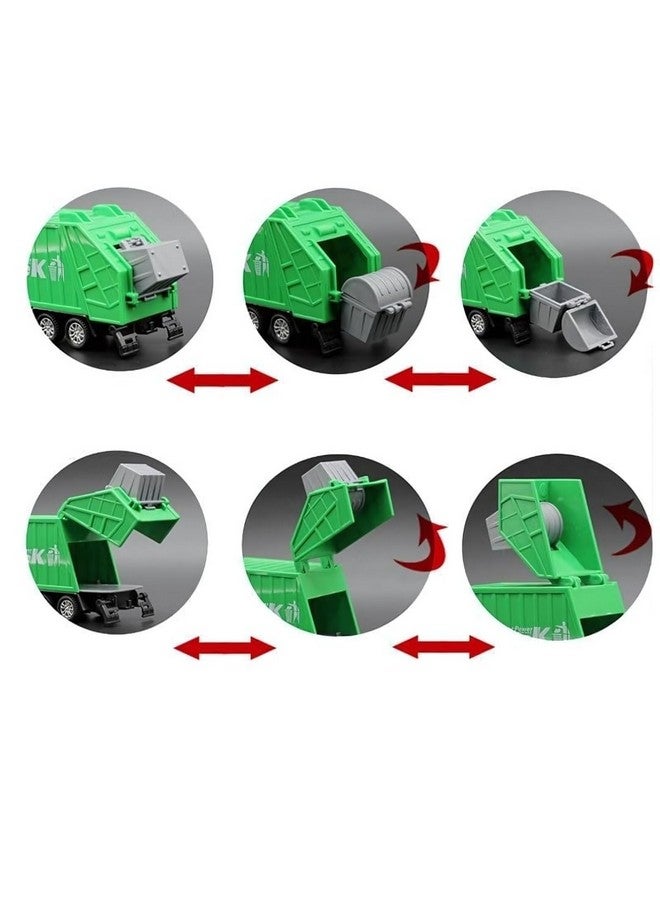 بلس بوينت شاحنة قمامة معدنية مصبوبة من PLUSPOINT، شاحنة إدارة النفايات مع سلة المهملات، شاحنة إعادة تدوير القمامة، ألعاب للأطفال الأولاد (شاحنة قمامة) - Image 4
