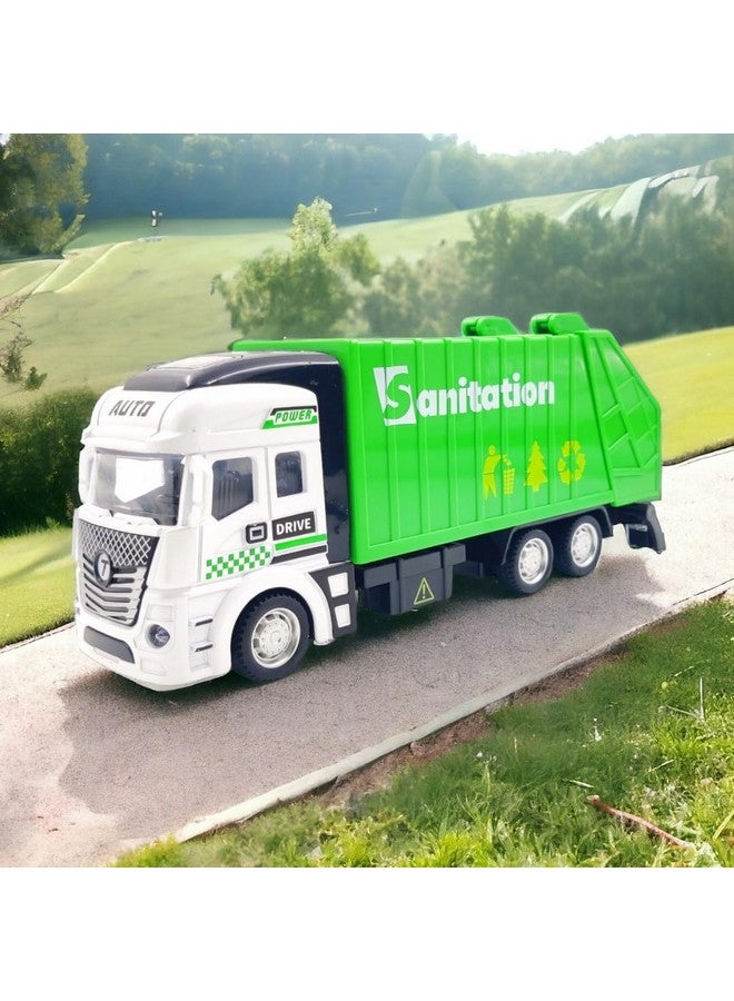 بلس بوينت شاحنة قمامة معدنية مصبوبة من PLUSPOINT، شاحنة إدارة النفايات مع سلة المهملات، شاحنة إعادة تدوير القمامة، ألعاب للأطفال الأولاد (شاحنة قمامة) - Image 2